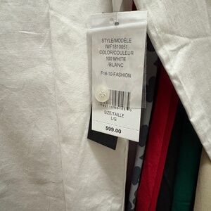 White Jeweled Long Sleeves - Large - IMNYC